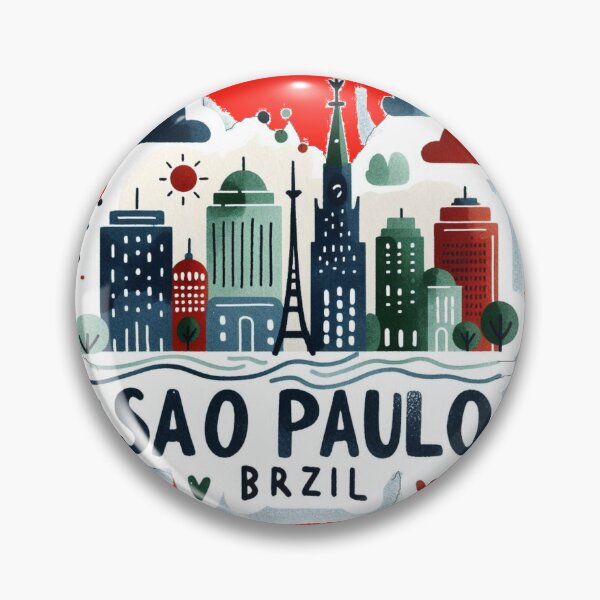 Item preview, delicate minimalist sticker minimalist design, "São Paulo Brazil" designed and sold by PaintMeWorld.