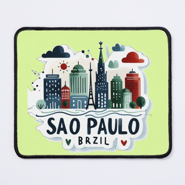 Item preview, delicate minimalist sticker minimalist design, "São Paulo Brazil" designed and sold by PaintMeWorld.