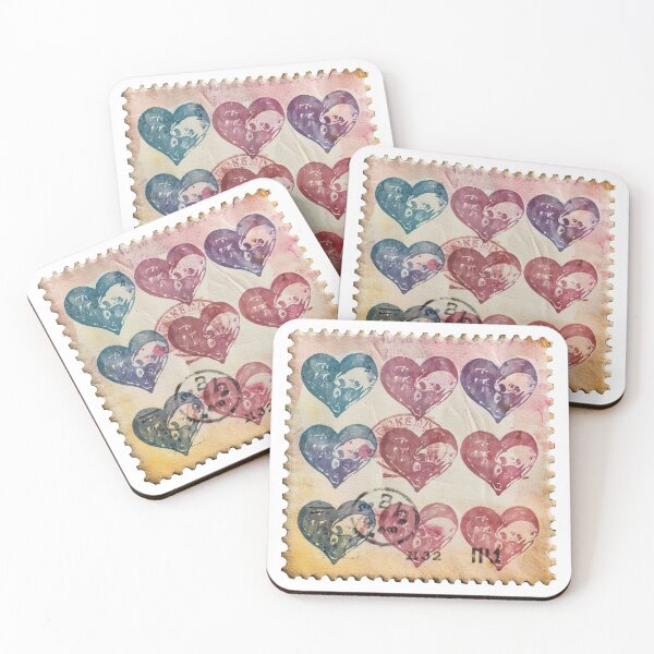 Item preview, hearts faux stamp designed and sold by MendaciousMina.