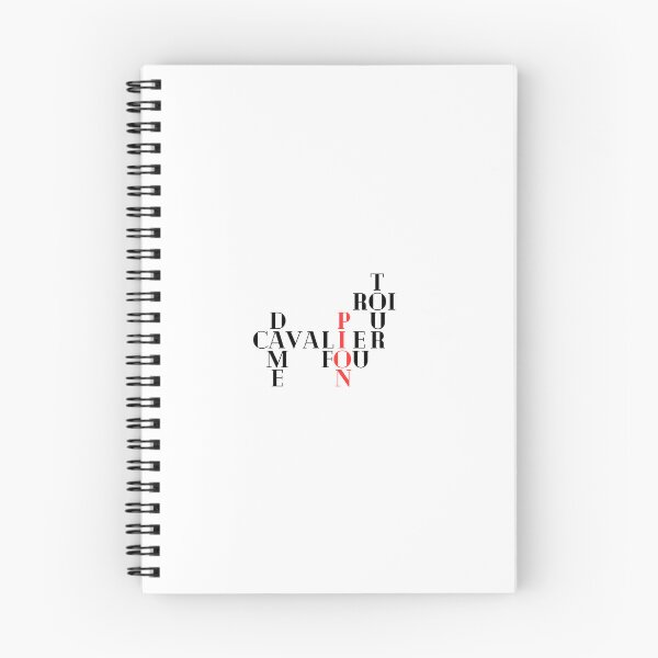 Item preview, Chess figures crossword in French - Chess design in white, black and red designed and sold by Chess64.