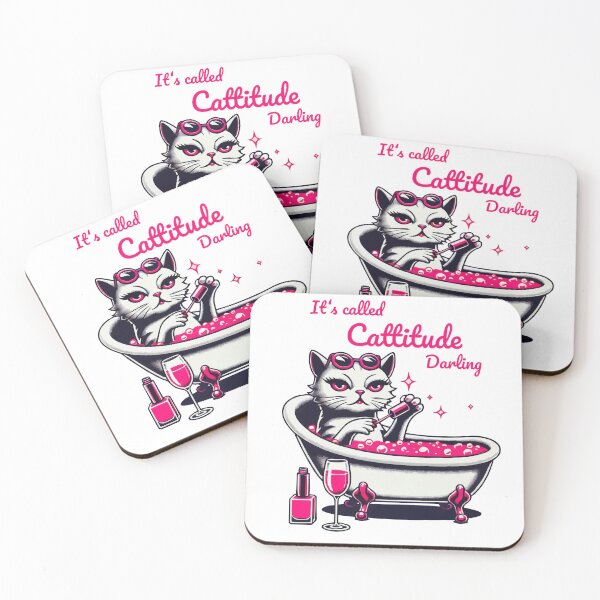 Item preview, Arrogant cat with attitude - funny saying "It's called Cattitude, Darling" designed and sold by Print-Zoo.