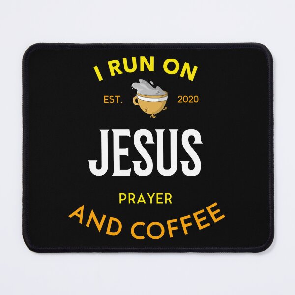 Item preview, Coffee and Jesus - I Run on Coffee and Jesus - Christian quote designed and sold by Luvjesus2.