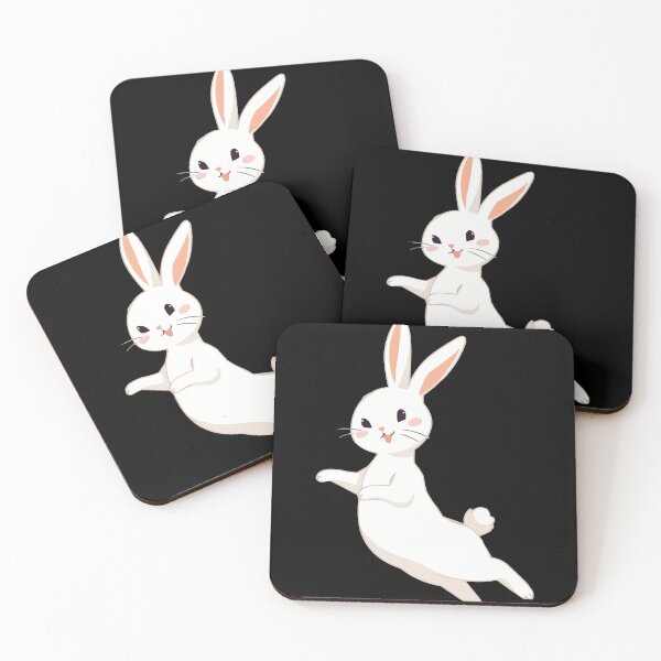 Item preview, Jumping Bunny White Rabbit designed and sold by Getup-clothing.