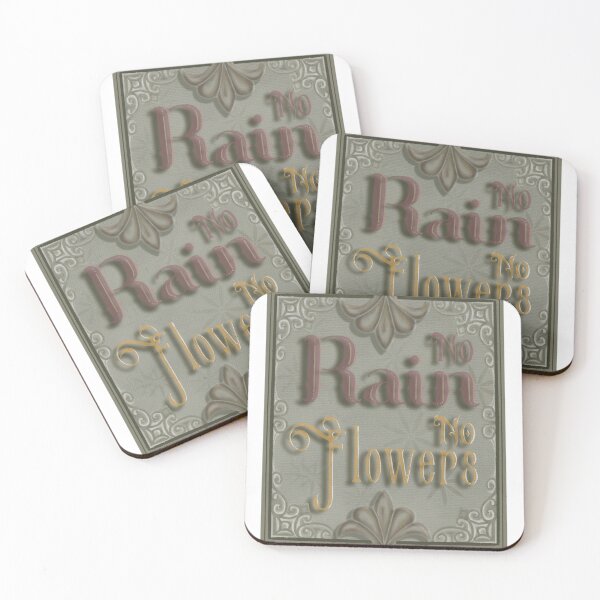 Item preview, No rain no flowers quote designed and sold by Zenclover.