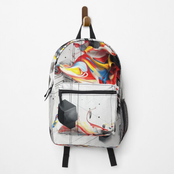 Item preview, Dynamic abstract cube structure with vibrant color swirls designed and sold by Sigtrix.