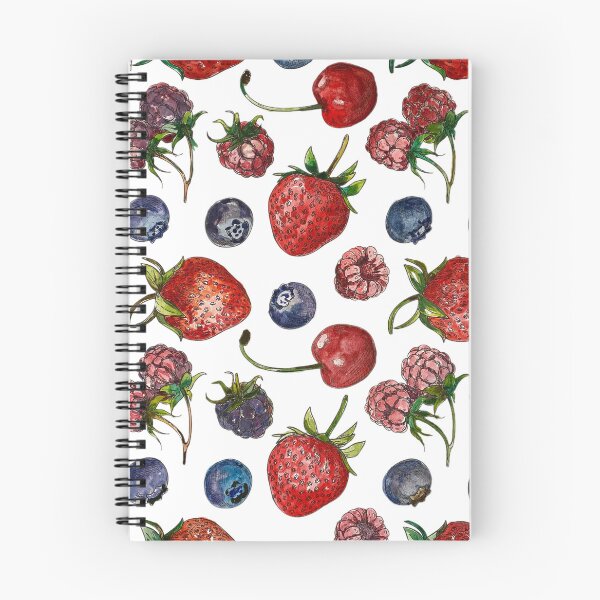 Item preview, Strawberry and blueberry watercolor designed and sold by Myartspace.