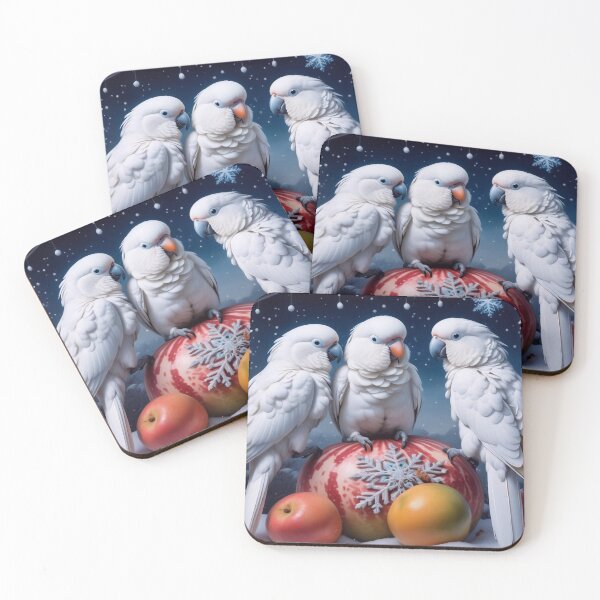 Item preview, Three White Parrots designed and sold by M-Y-A-R-T-.