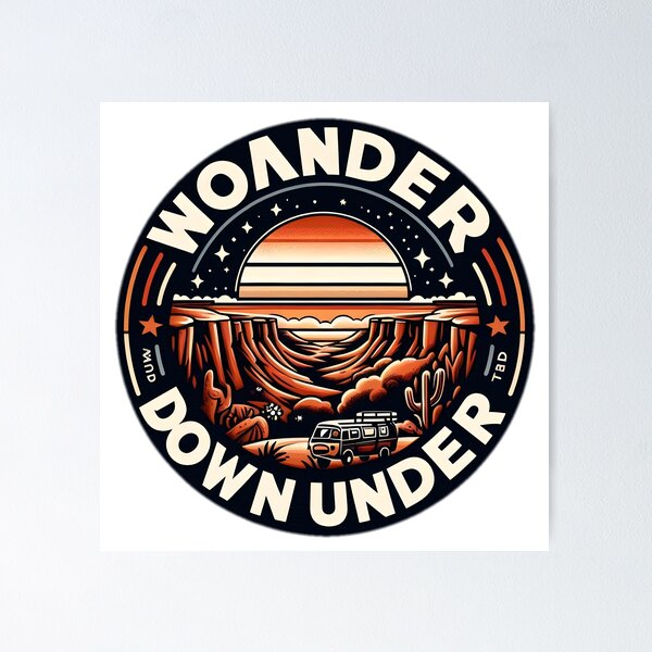 Item preview, Wonder Down Under Sticker designed and sold by NCNGDESIGN.