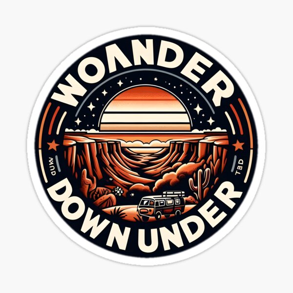 Item preview, Wonder Down Under Sticker designed and sold by NCNGDESIGN.