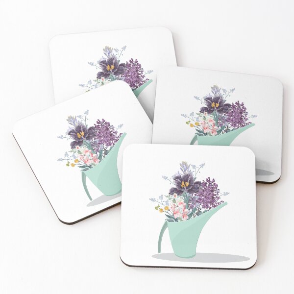 Item preview, Spring colorful flower Bouquets in watering cans for your design. designed and sold by MatyKotiv.