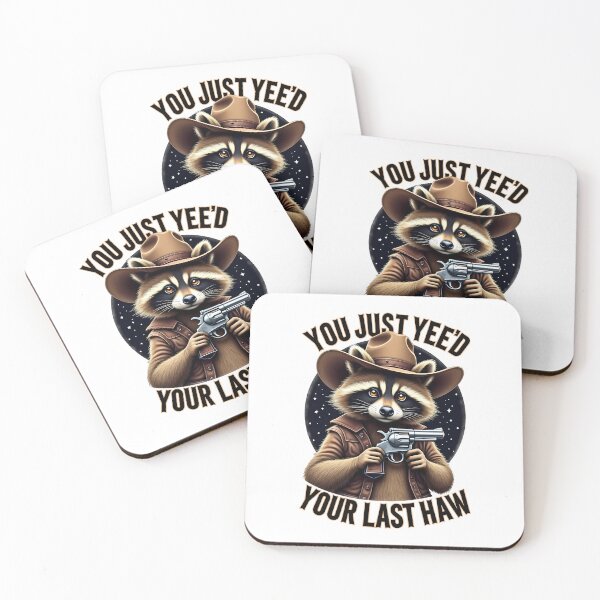 Item preview, You Just Yee'd Your Last Haw Vintage Cowboy Raccoon designed and sold by Glint-Design.