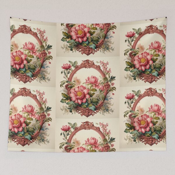 Artikelvorschau, Vintage-Blumenrahmen entworfen und verkauft von MendaciousMina.