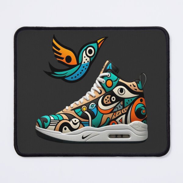 Item preview, Miró-Inspired Sneaker with Bird Motifs Reloaded Premium Trendy Best Gift designed and sold by Imaginarium of Chaos falcon88 .