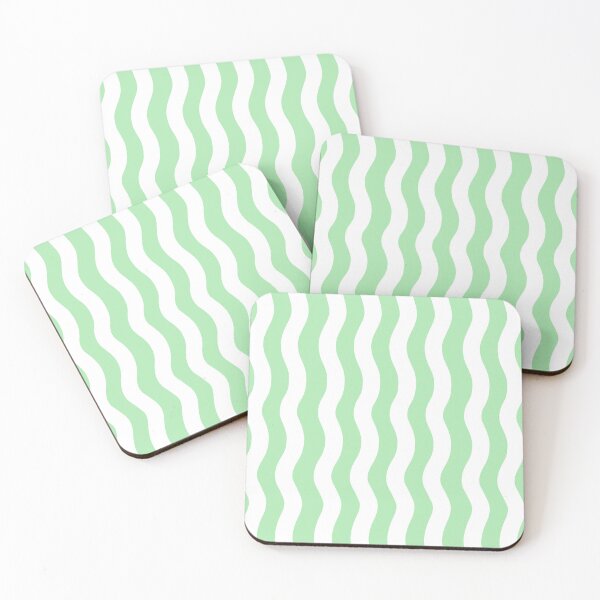 Item preview, Abstract Wavy Lines White and Green designed and sold by OneThreeSix.