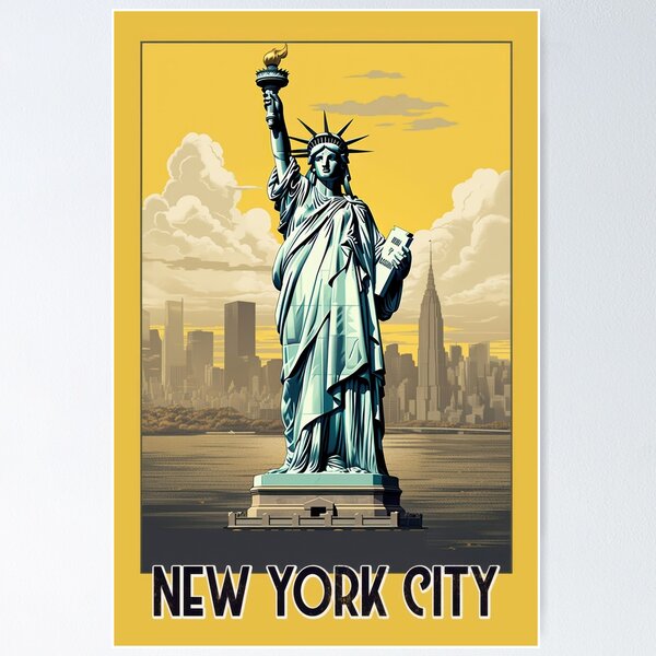 Vista previa del artículo con la obra «CIUDAD DE NUEVA YORK Vintage», diseñado y vendido por MarkedArtPrints.