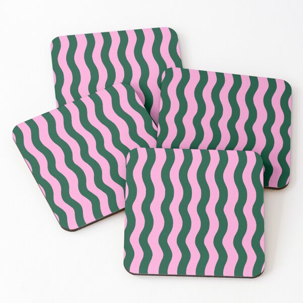 Item preview, Abstract Wavy Lines Green and Pink designed and sold by OneThreeSix.