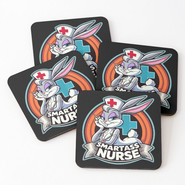 Item preview, Smartass Nurse Rabbit Funny Gift designed and sold by Pineapple-Tree.