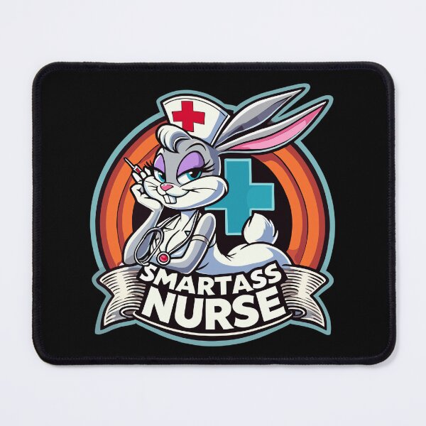 Item preview, Smartass Nurse Rabbit Funny Gift designed and sold by Pineapple-Tree.