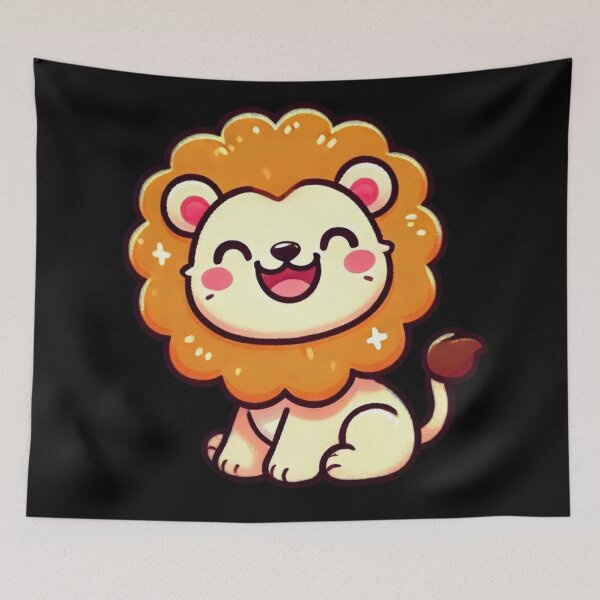 Item preview, Smiling Lion: Cheerful Wildlife Design designed and sold by Shtex.