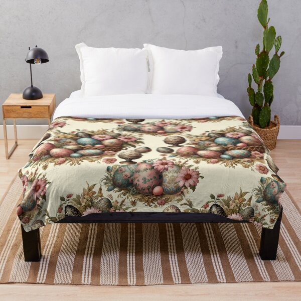 Artikelvorschau, Viktorianische Ostereier bunte Blumen Vintage verzierten Antik, Hase Kaninchen entworfen und verkauft von TheTimeTaxi.