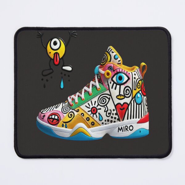 Item preview, Cubist Sneaker with Miró's Color Palette Reloaded Premium Trendy Best Gift designed and sold by Imaginarium of Chaos falcon88 .