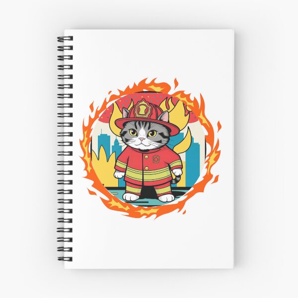 Item preview, Cat Firefighter designed and sold by mancikart.