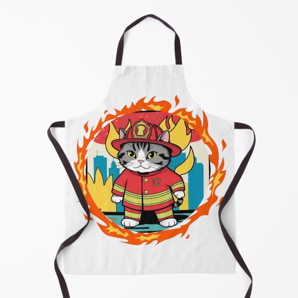 Item preview, Cat Firefighter designed and sold by mancikart.