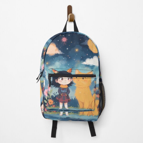 Item preview, Child Cat Blossom Utopia Whimsical World Magical Cityscape designed and sold by ART ATTACK ZONE.