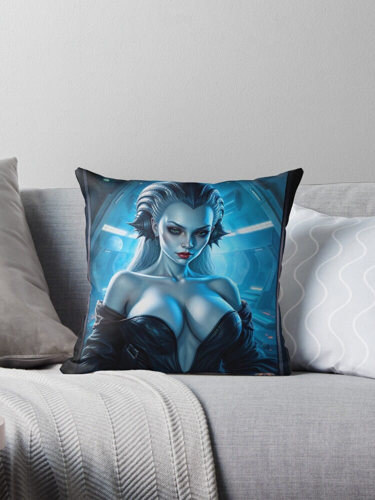 The Klevus Commissioner, Stralia Delmus Of The Belsoria Sector Stunning AI Concept Art by Xzendor7 Decorative Art Print Throw Pillow