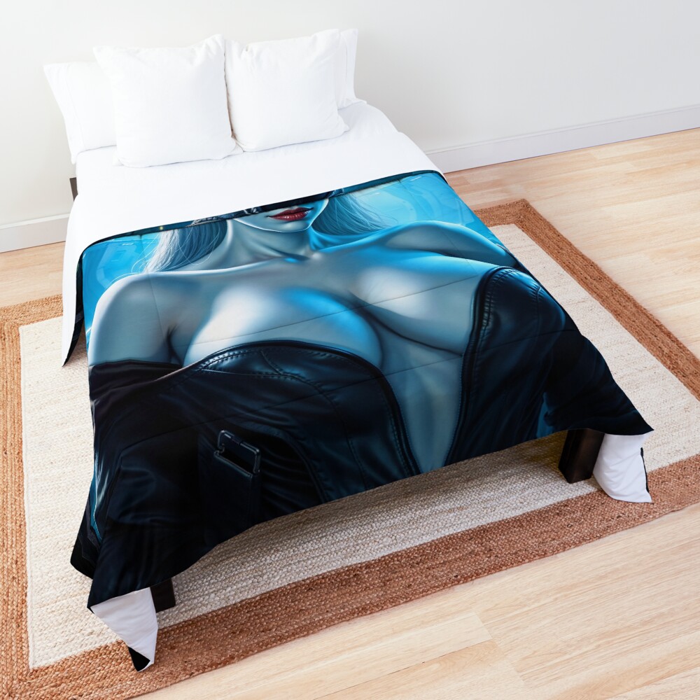 The Klevus Commissioner, Stralia Delmus Of The Belsoria Sector Stunning AI Concept Art by Xzendor7 Decorative Art Print Comforter