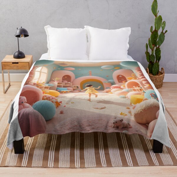 Item preview, Cartoon 3d Blossom Utopia Whimsical World Magical Cityscape designed and sold by ART ATTACK ZONE.