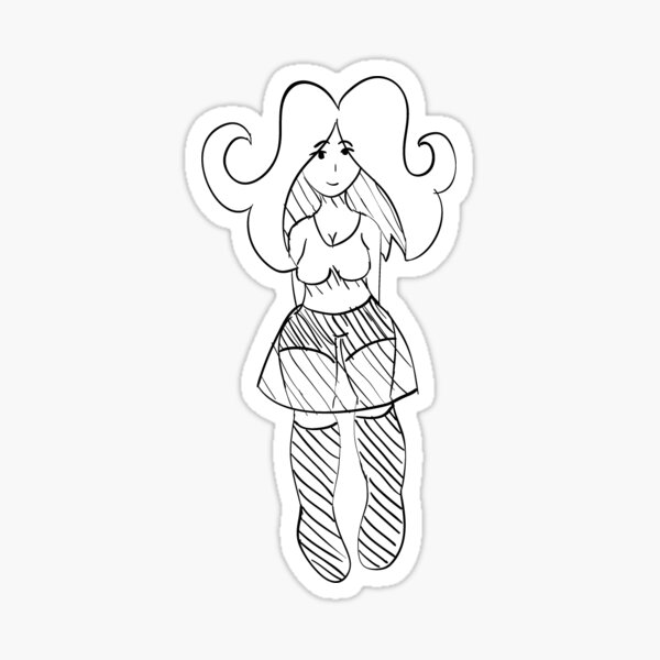 Item preview, Crosshatched Girl designed and sold by DrawingYouIn.