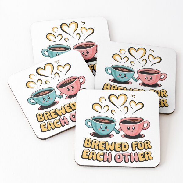 Item preview, Brewed for Each Other Cute Coffee Couple Design | Adorable Valentine's Day Gift" designed and sold by Design Den.