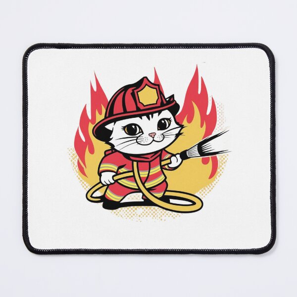 Item preview, Kitten Firefighter designed and sold by mancikart.