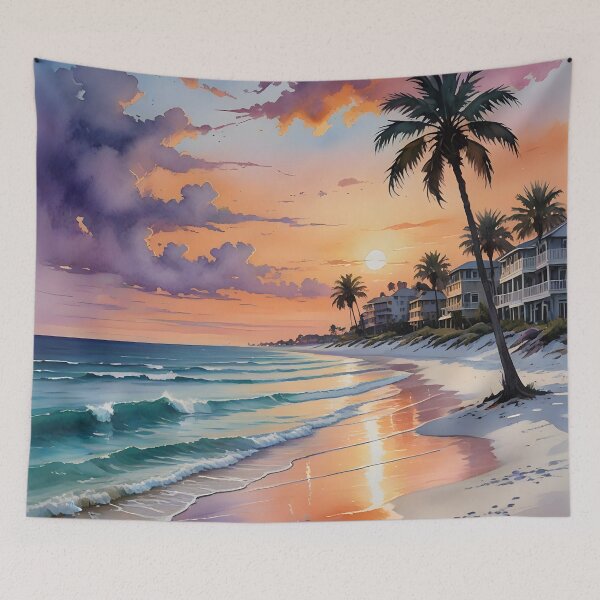 Item preview, Destin Beach at Sunset: Florida’s Turquoise Waters and Radiant Sky designed and sold by LSVart.