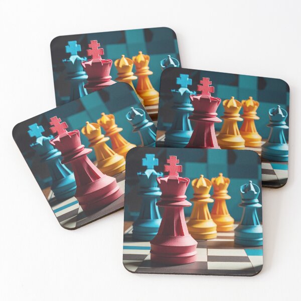 Item preview, Colorful chess figures  designed and sold by Chess64.