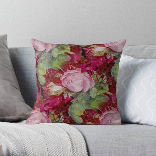 Old roses Throw Pillow