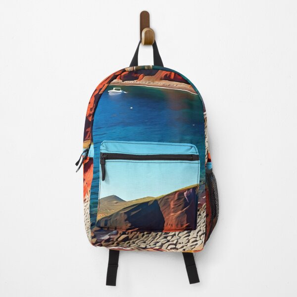Item preview, Red Beach in Santorini: Dramatic Volcanic Cliffs & Turquoise Waters designed and sold by LSVart.