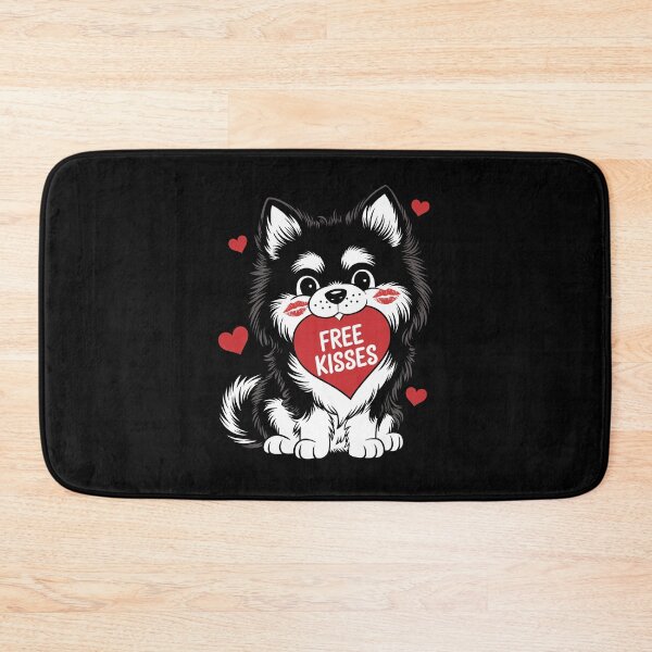 Item preview, Cute Pomsky Dog Valentines Day Heart Free Kisses designed and sold by FurryHavenPH.