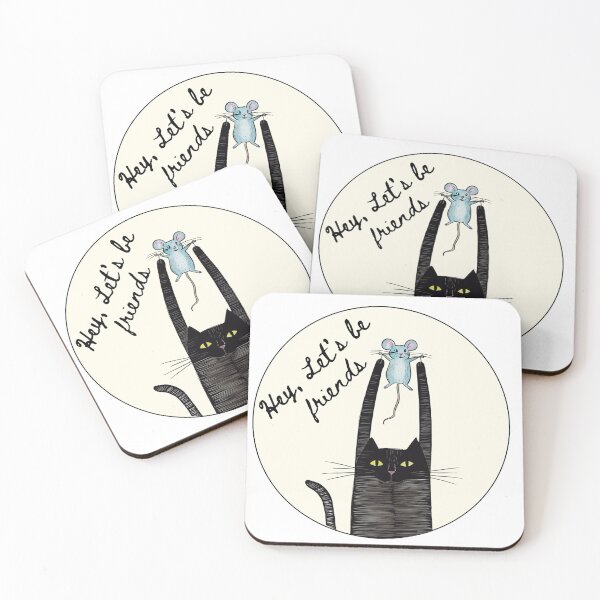 Item preview, Cat and Mouse Friends, Cite Black Cat designed and sold by MiowandMolly.
