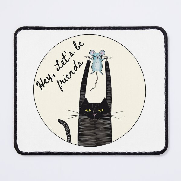Item preview, Cat and Mouse Friends, Cite Black Cat designed and sold by MiowandMolly.