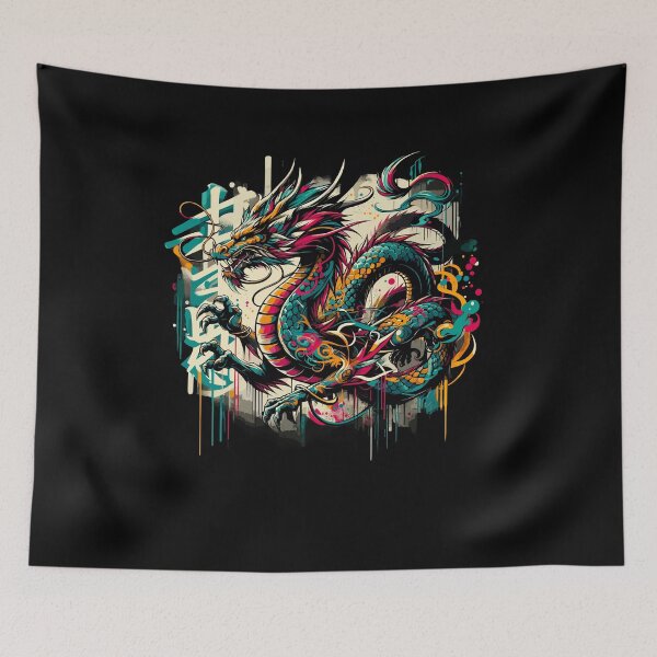 Item preview, Urban Graffiti Style Dragon Chinese New Year Art designed and sold by Dressed For  Duty.