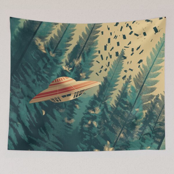 Item preview, Out Of This Retro World. Vintage UFO design. designed and sold by Shoot-The-Moon.