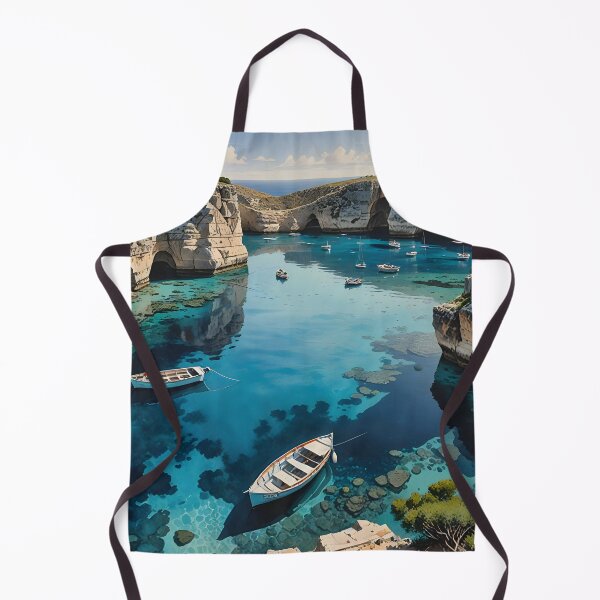 Item preview, Blue Lagoon on Comino: Turquoise Waters and Rugged Cliffs designed and sold by LSVart.