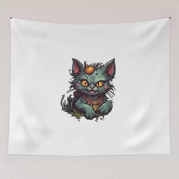 Item preview, Mischievous Zombie Kitten designed and sold by Pixel Press Prints.