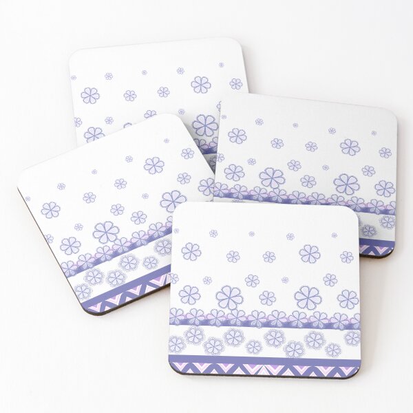 Item preview, Blue pink decorative elements pattern background  designed and sold by Quiet Canvas .