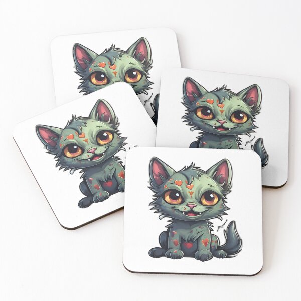 Item preview, Mischievous Zombie Kitten designed and sold by Pixel Press Prints.