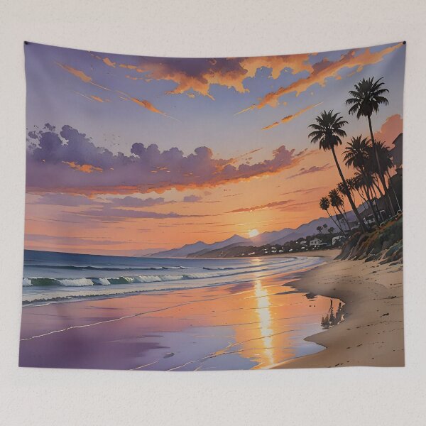 Item preview, Malibu Beach: Sunset Serenity in California designed and sold by LSVart.