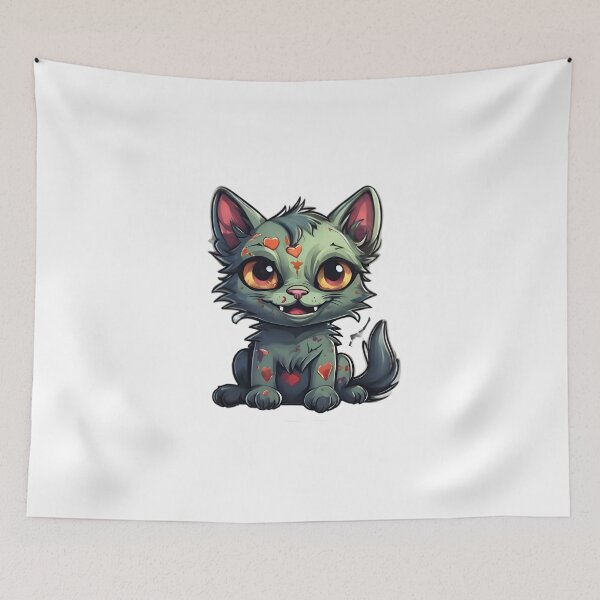 Item preview, Mischievous Zombie Kitten designed and sold by Pixel Press Prints.