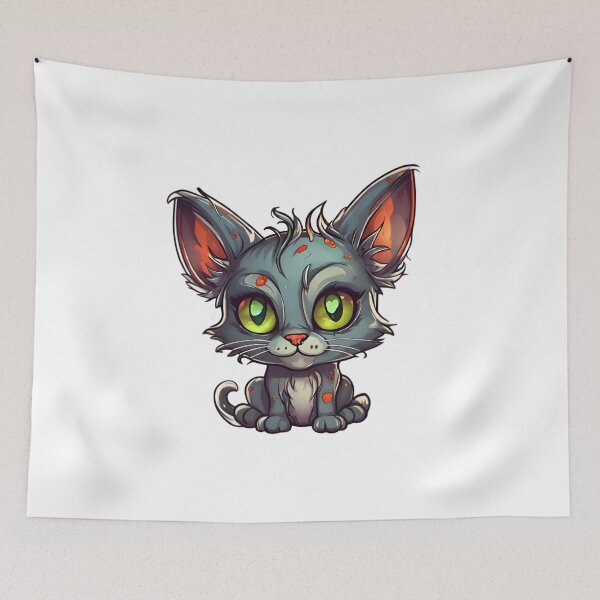 Item preview, Mischievous Zombie Kitten designed and sold by Pixel Press Prints.
